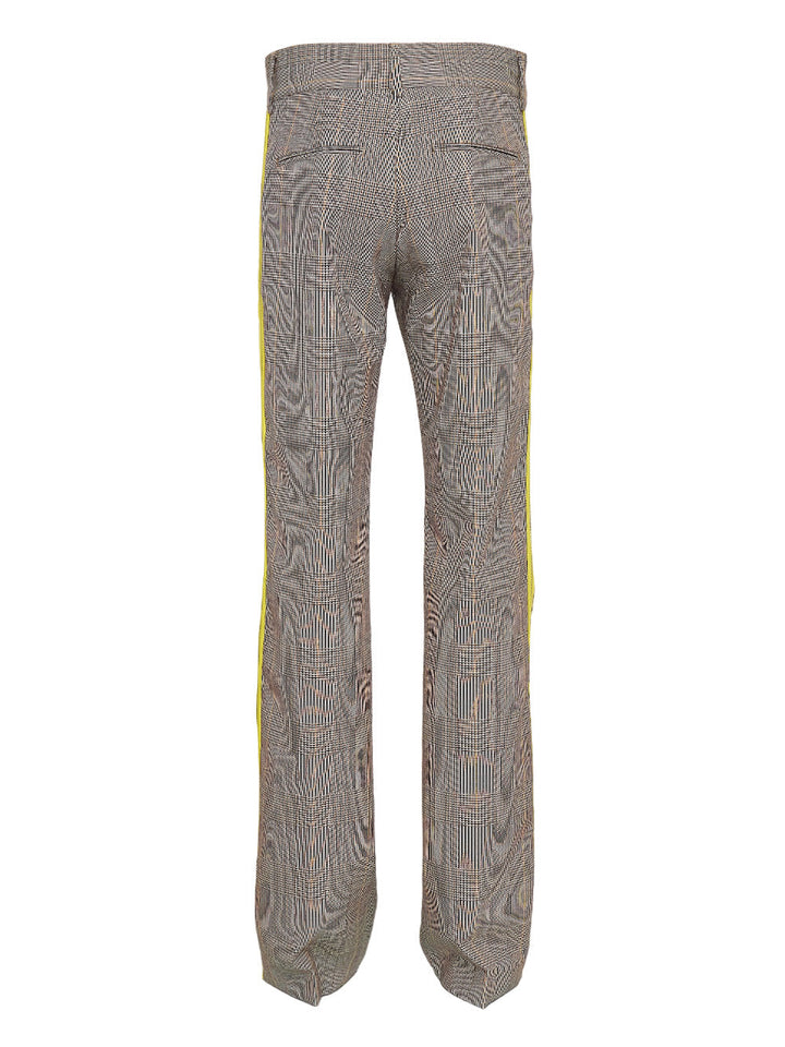 Contrast Piping Slim-Fit Wool Pants