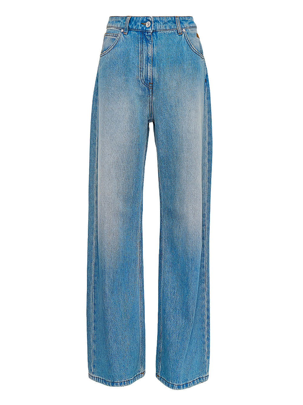 Pre-Washed Wide Leg Denim Pants