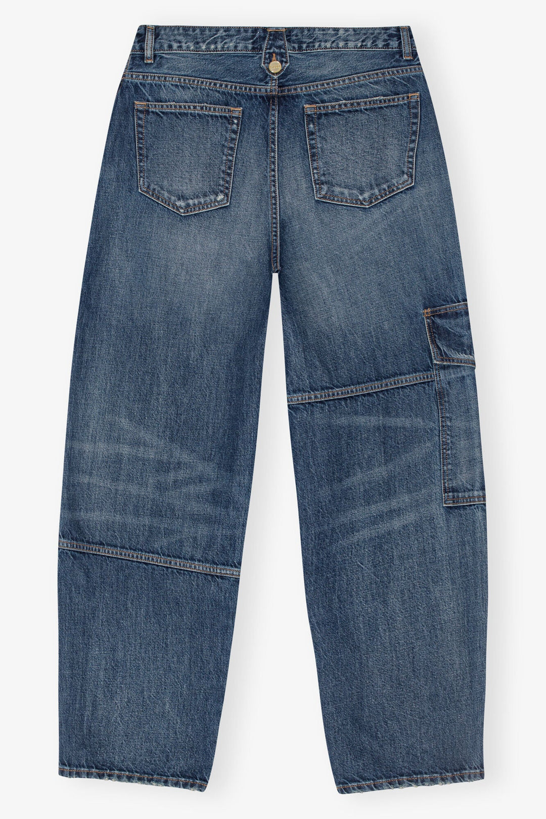 Heavy Washed Denim Carpenter Jeans