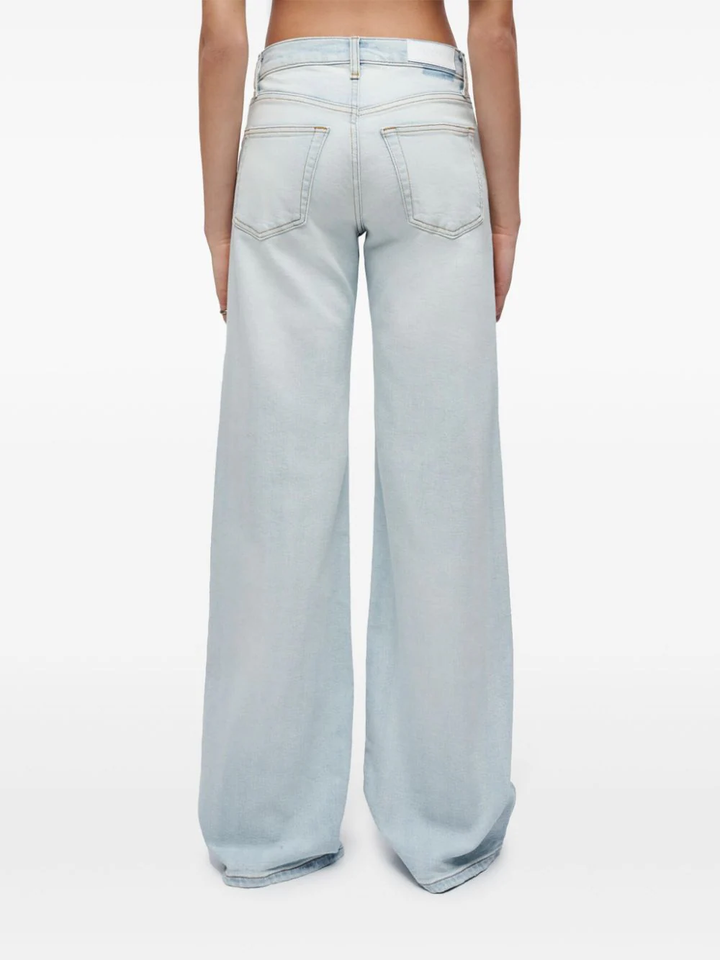 Mid Rise Wide Leg Jeans