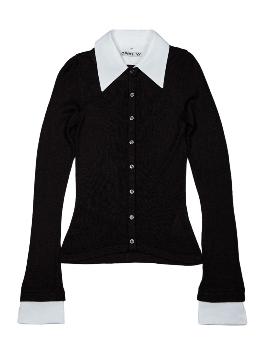 Cotton Collar Cuffs Cardigan