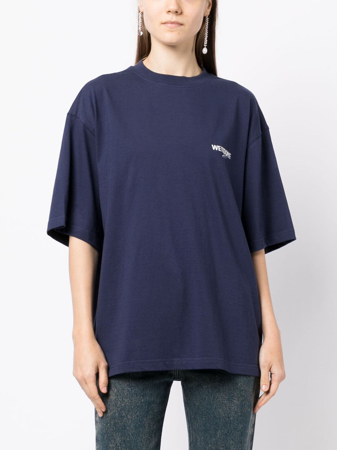 Navy Wave Logo Short-Sleeved Tee