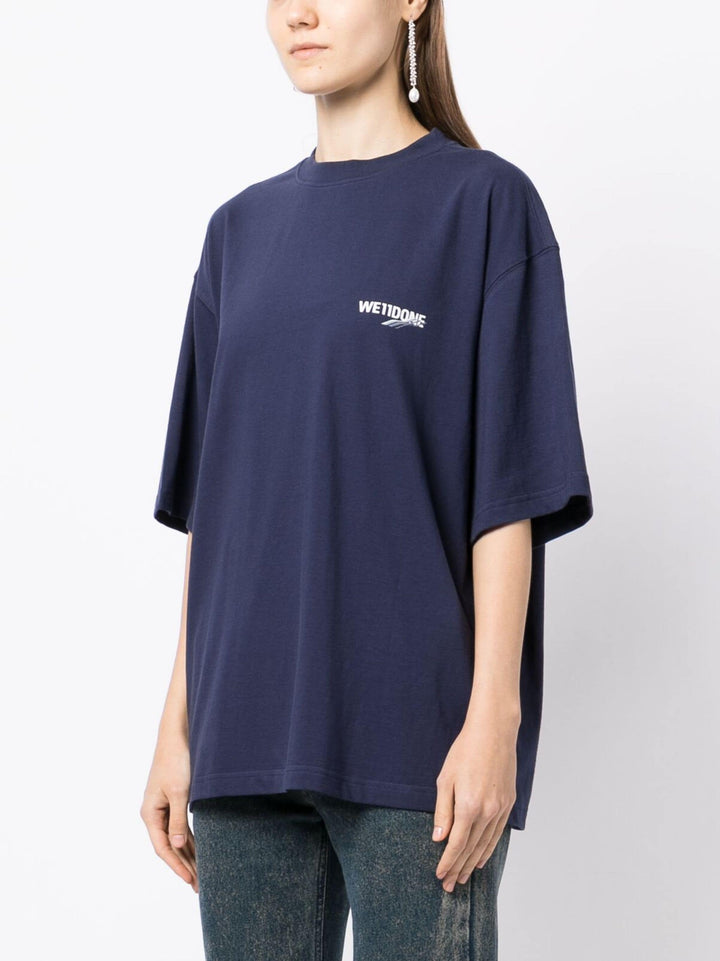 Navy Wave Logo Short-Sleeved Tee