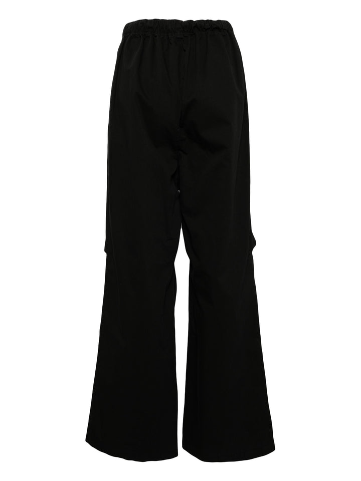 Black Wide-Fit Basic Pants