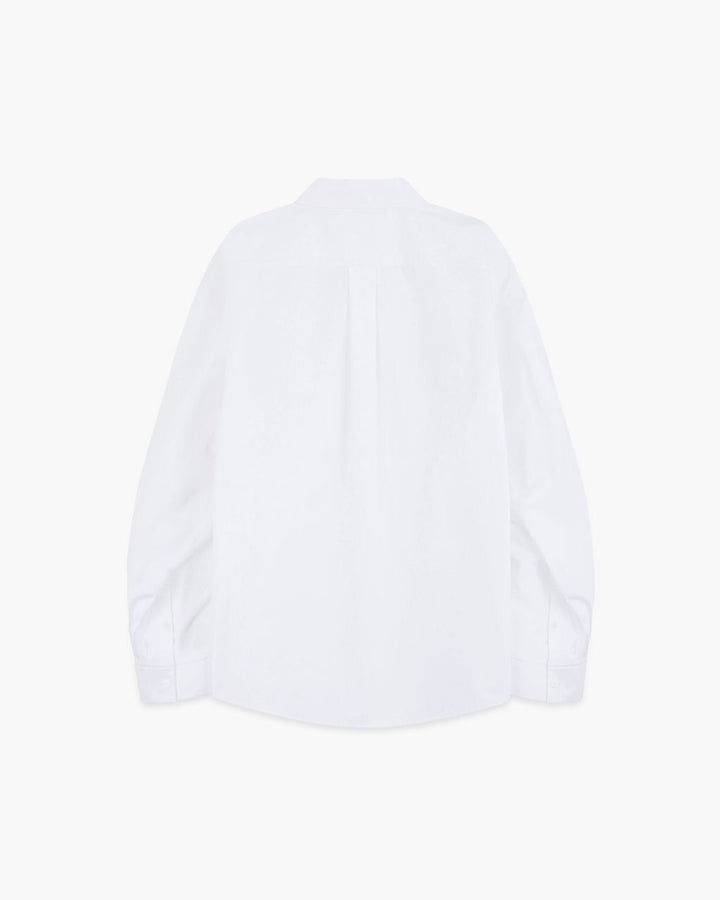 Twisted Sleeve White Shirt