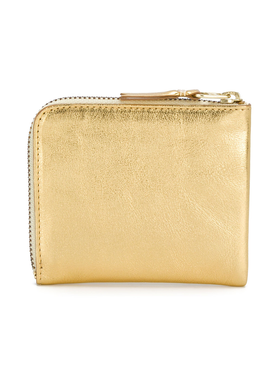 Gold And Silver L-Shape Zip Wallet