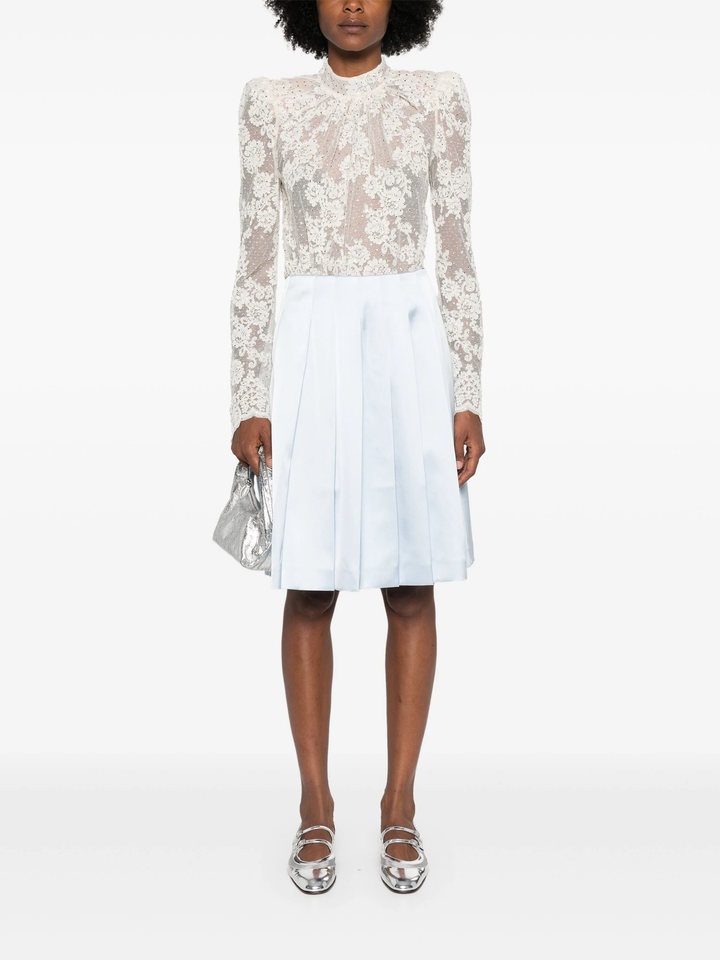 White Rhinestone Lace Top