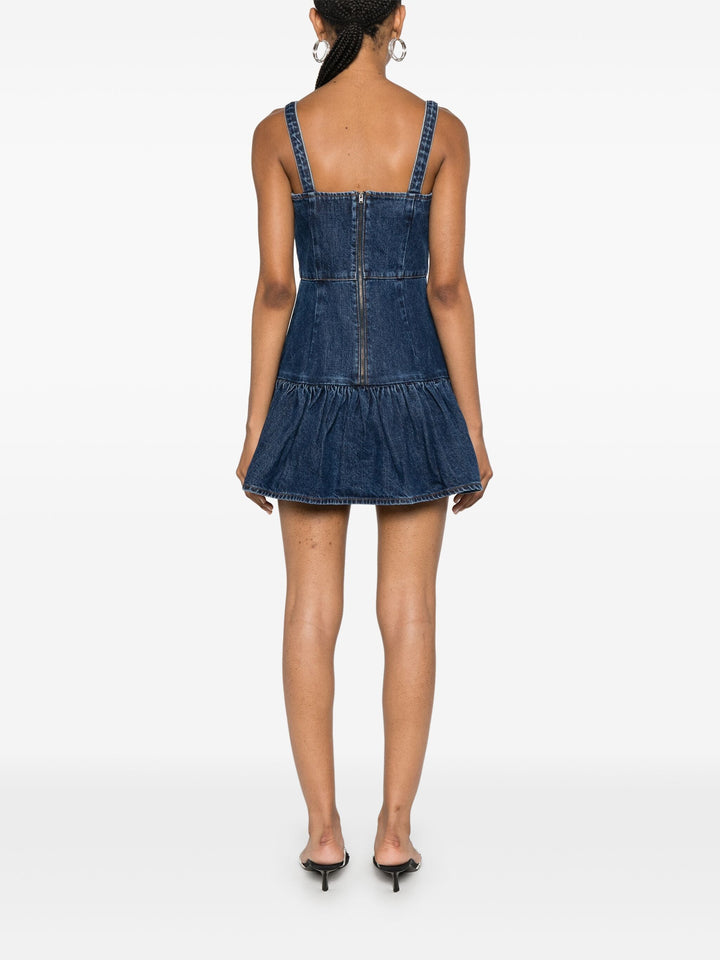 Bow Denim Mini Dress