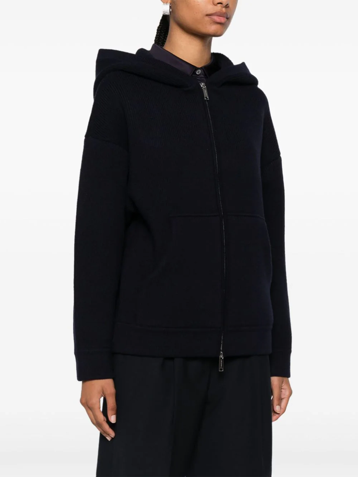 Navy Knit Hoodie