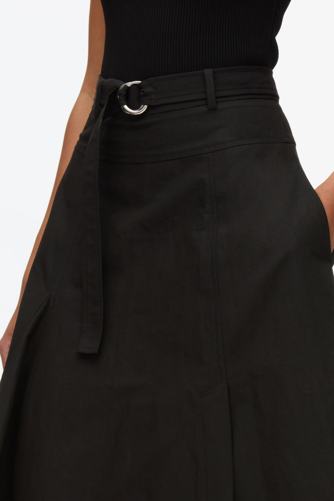 Flare Skirt With Belt