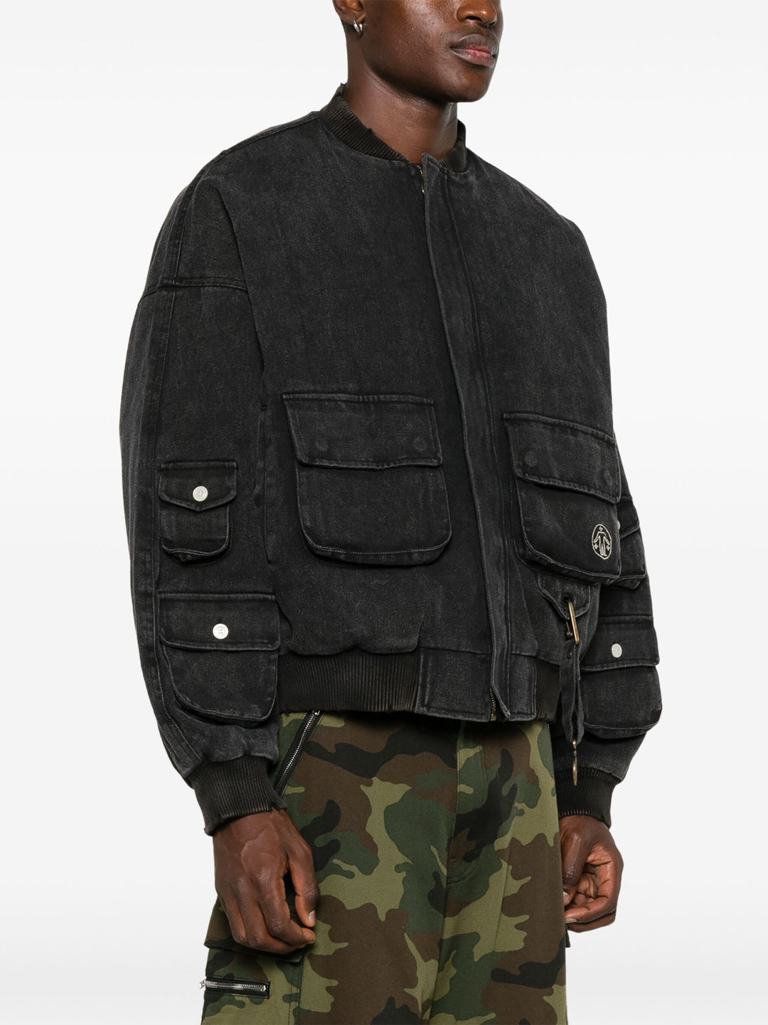 Washed Cargo Bomber Jacket