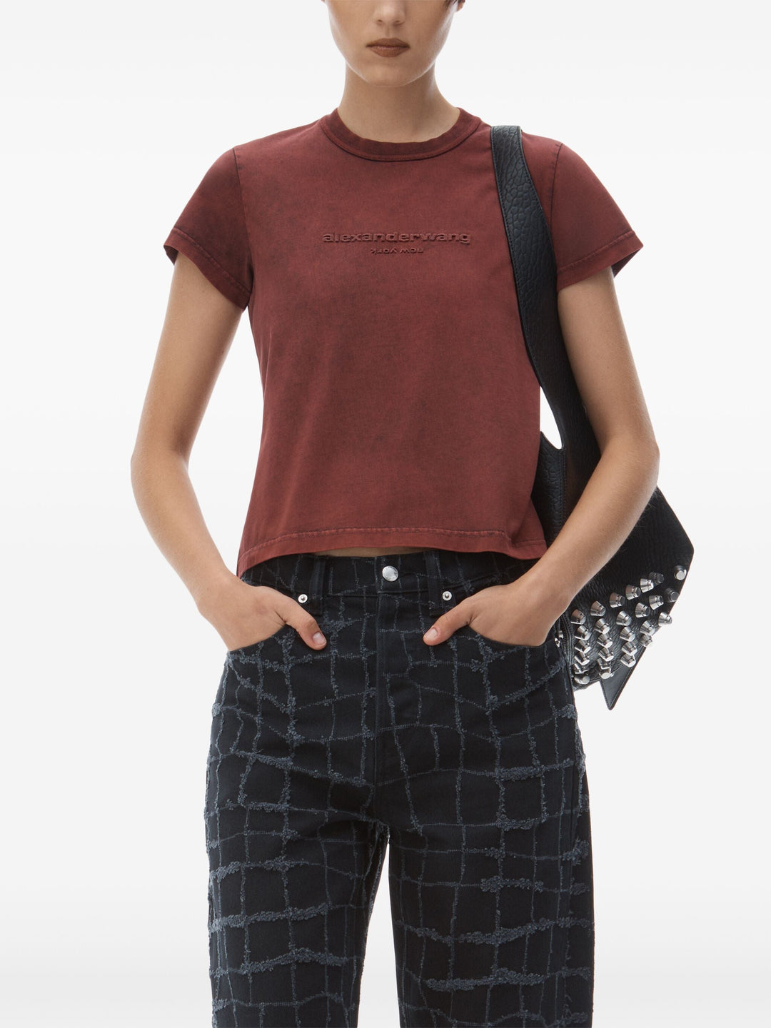 Shrunken Tee With Embossed Logo