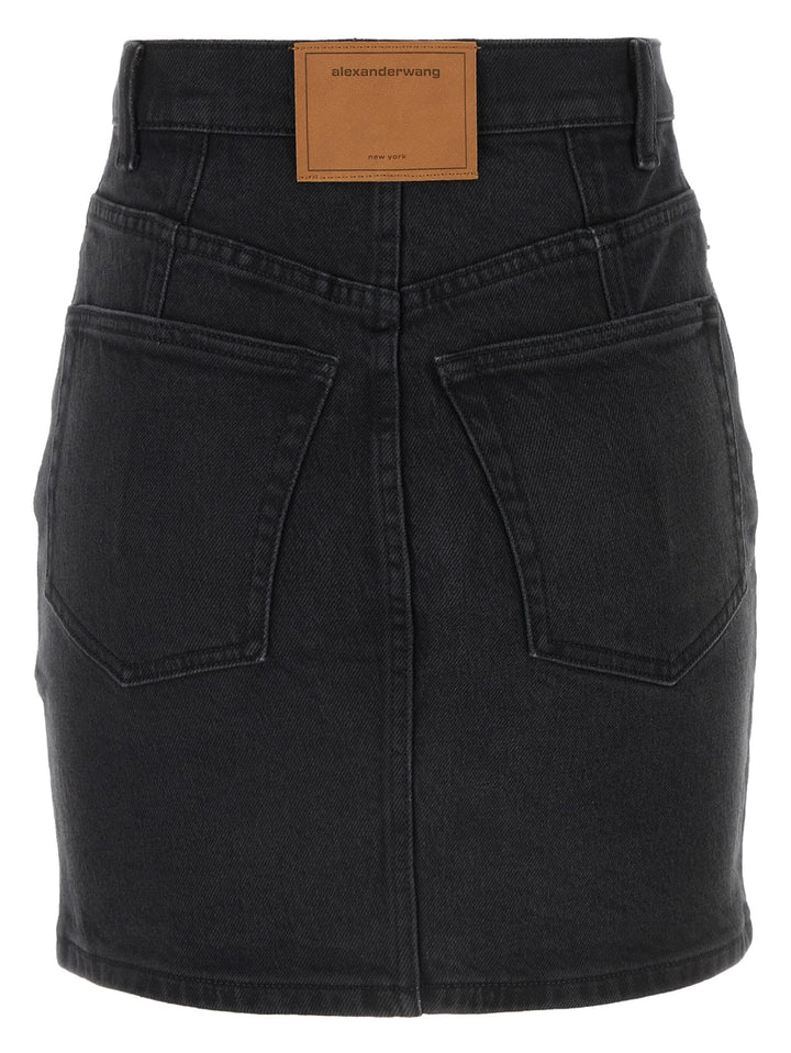 Super High-Waist Miniskirt In Comfort Stretch Denim