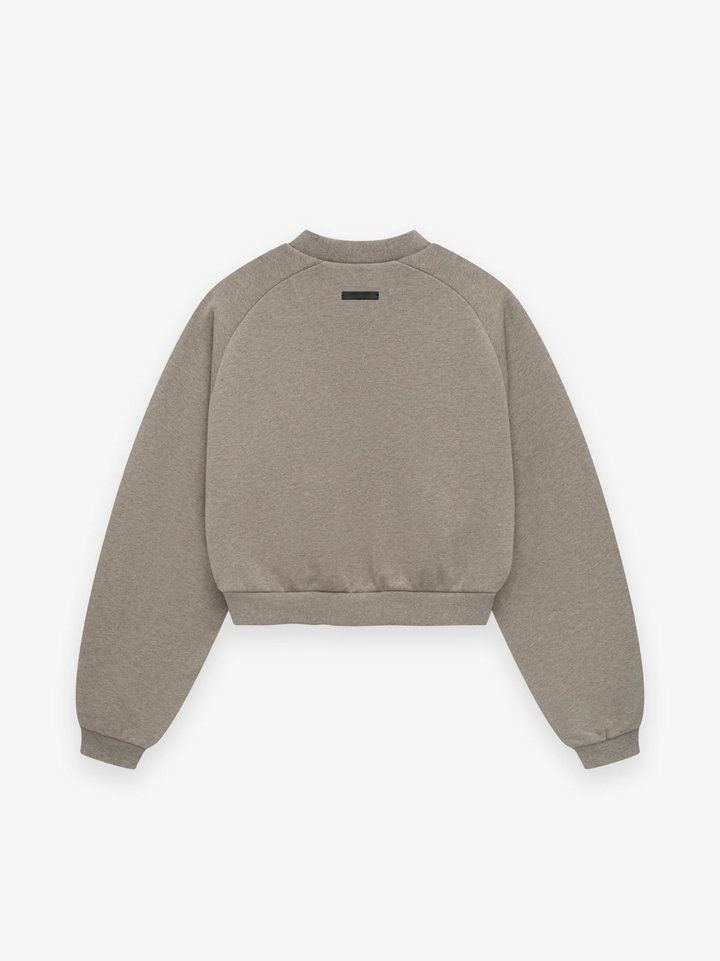 Fleece Cropped Crewneck Sweatshirt Women