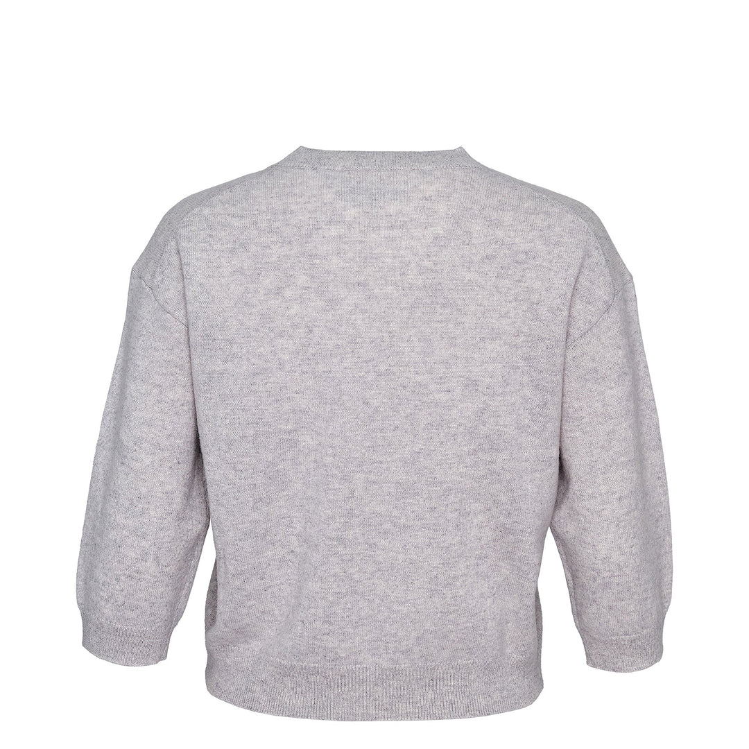 Recylced Cashmere Crew Cropped Sweater