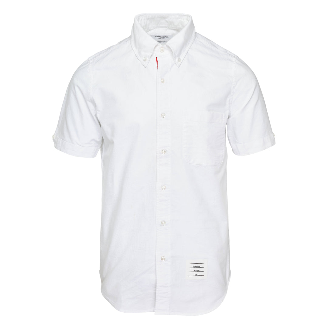 Thom Browne Straight Fit Button Down Short Sleeve Shirt – Available at Club 21, Official Retailer in Singapore, Malaysia & Thailand with Global Shipping Online