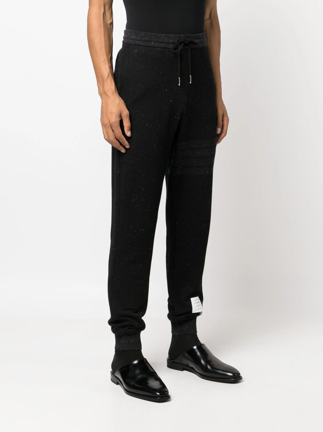 Silk Flecked 4-Bar Sweatpants