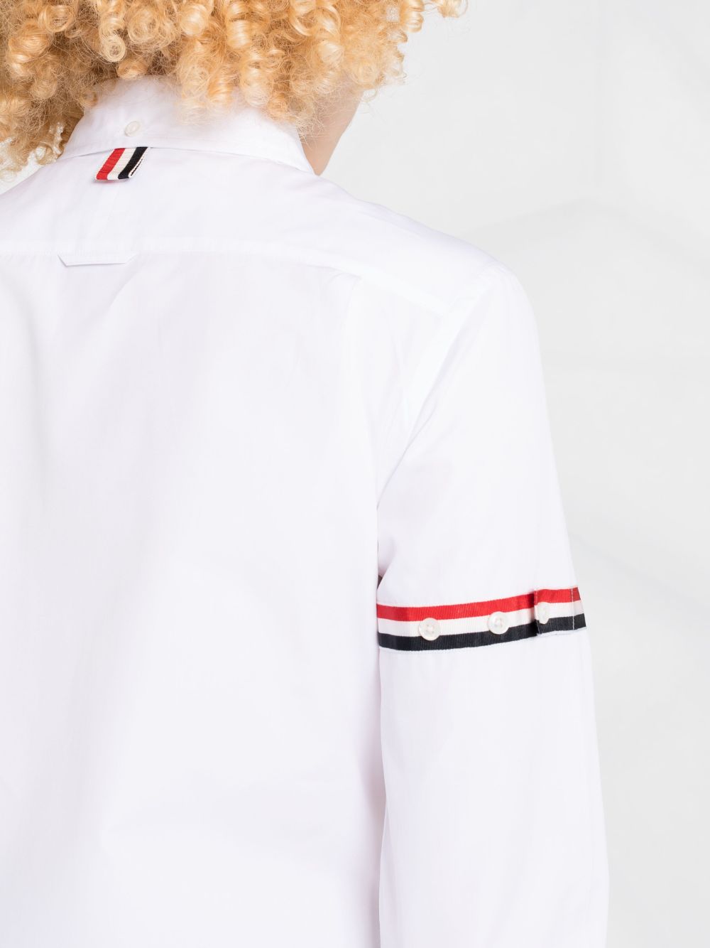 Poplin Armbands Classic Round Collar Shirt