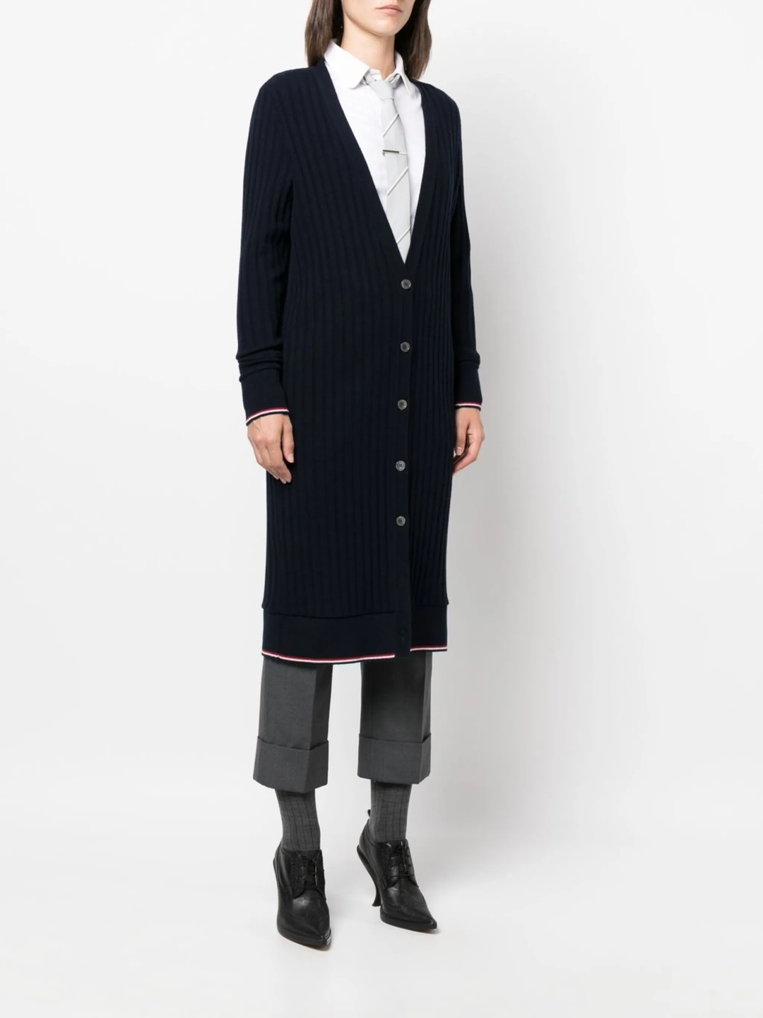 Below The Knee V-Neck Cardigan Women