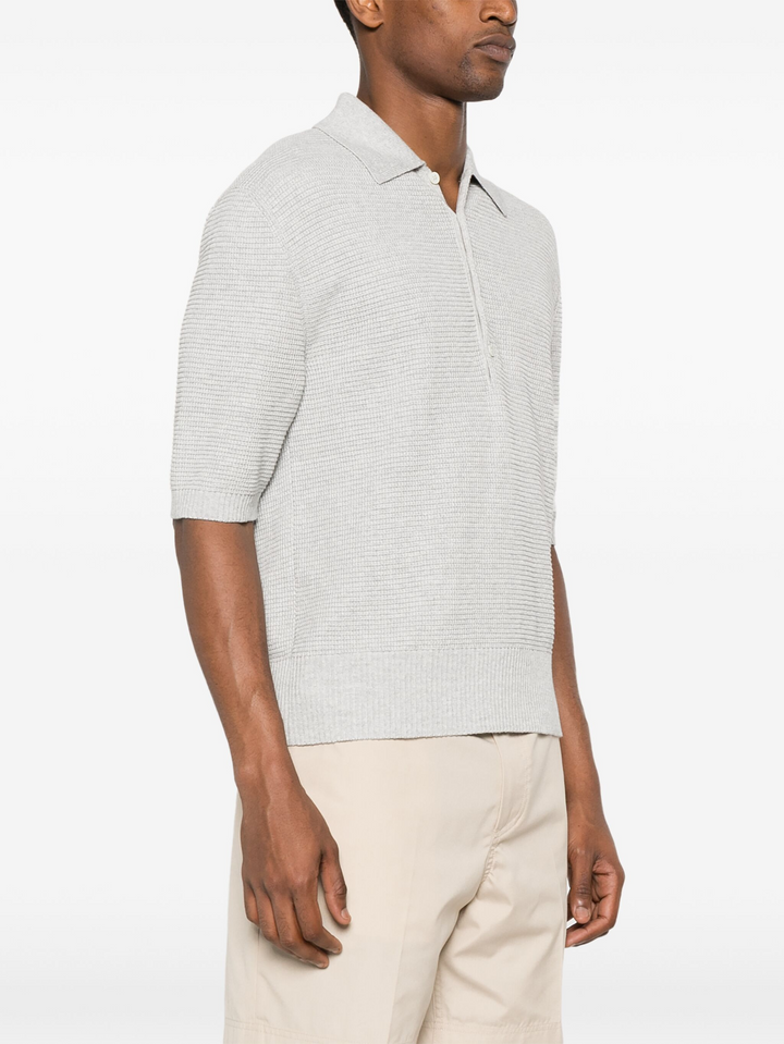 Linen Cotton 4-Bar Relaxed Fit Polo Men