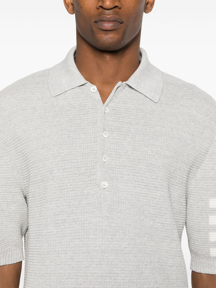 Linen Cotton 4-Bar Relaxed Fit Polo Men