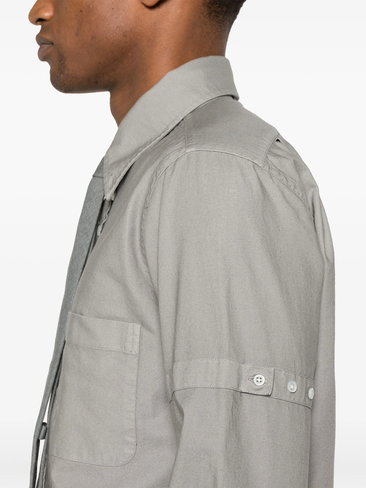 Straight Fit Long Sleeve Broad Shirt