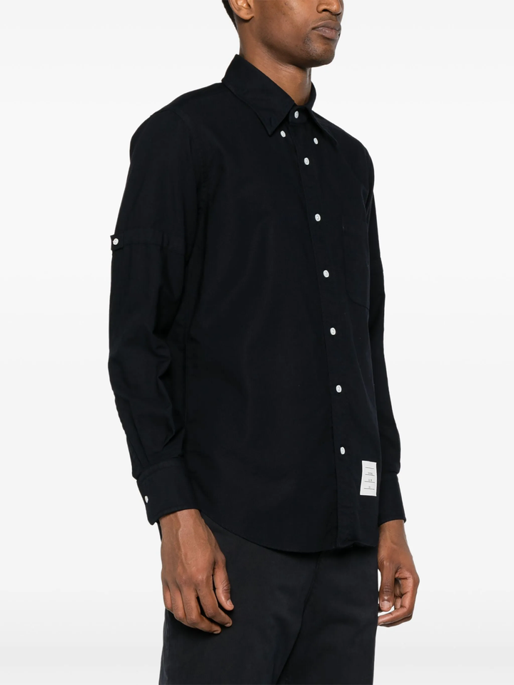 Straight Fit Long Sleeve Broad Shirt Men