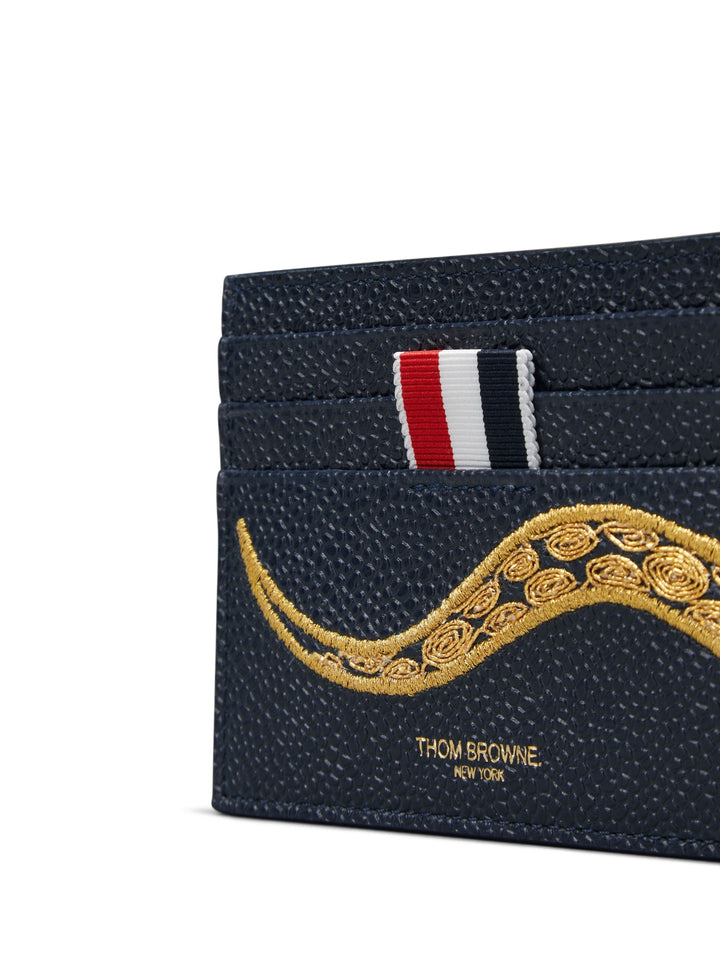 Lunar New Year Pebble Grain Single Card Holder Men