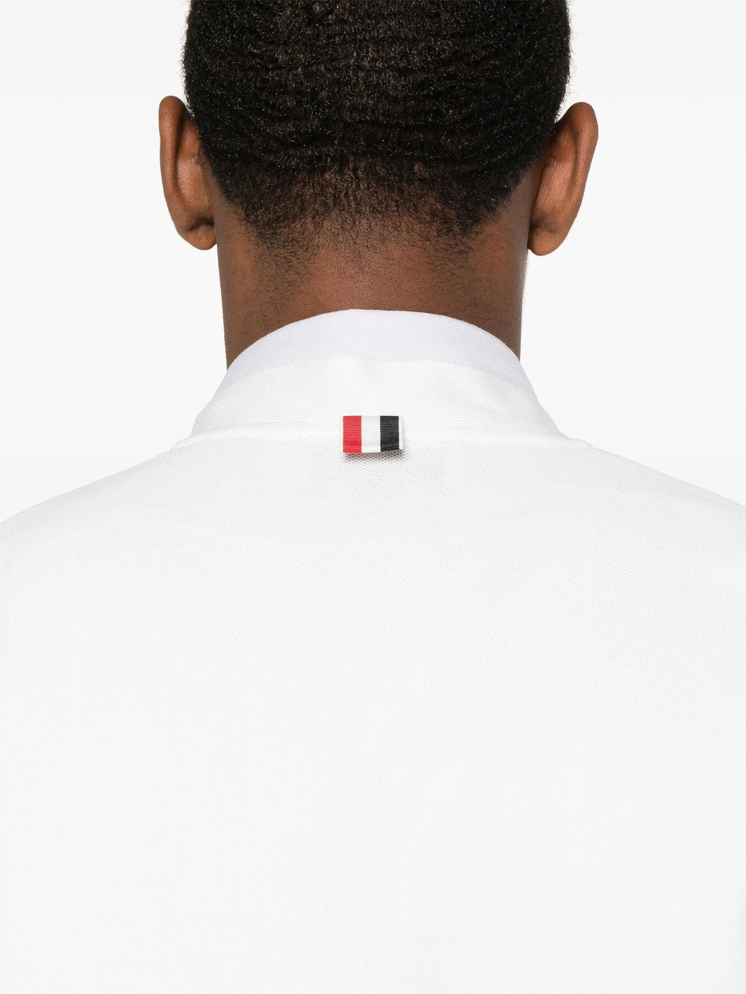 Silk Pique 4-Bar V Neck Cardigan