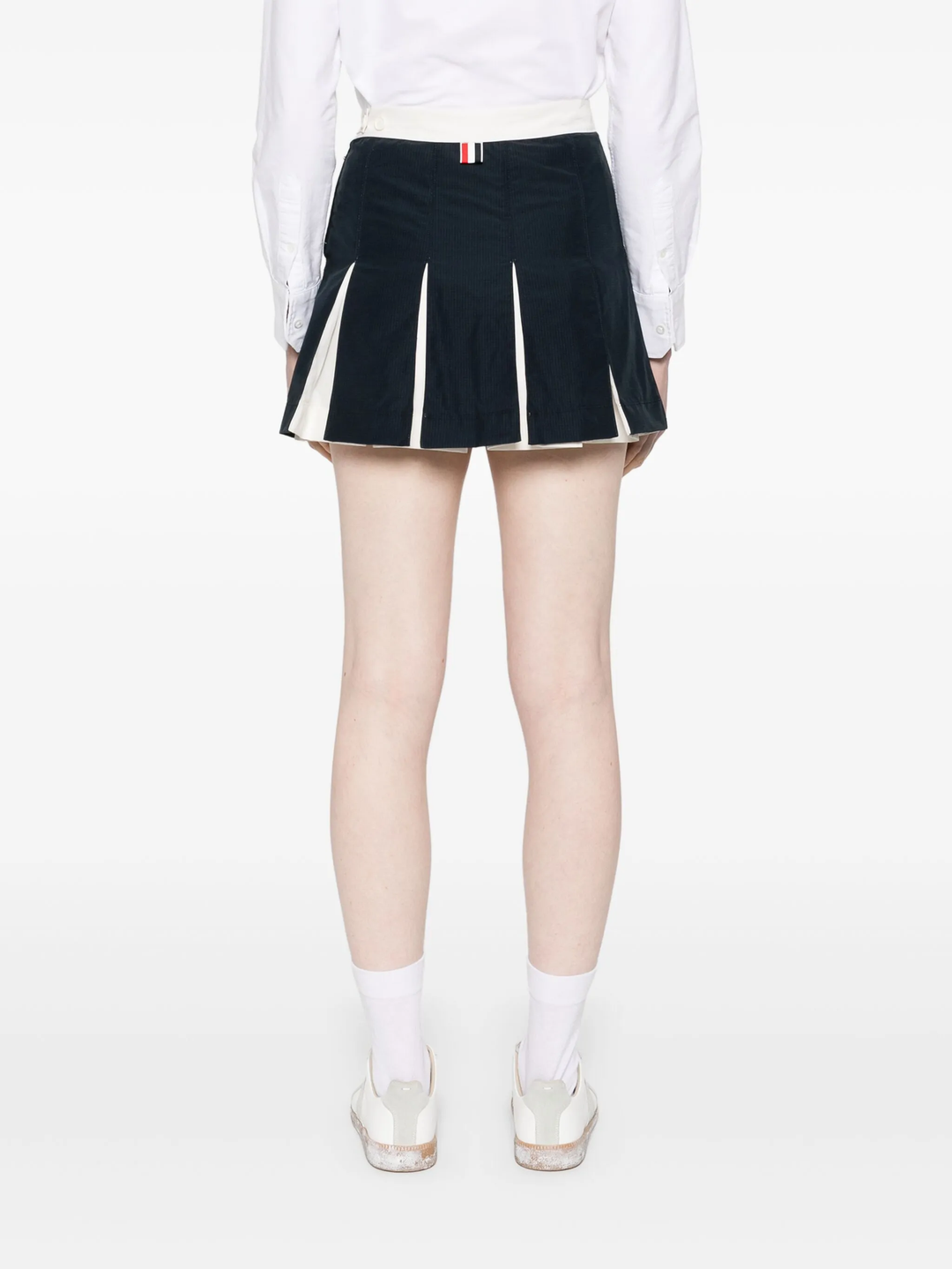 Ripstop Box Pleat Mini Skirt Women