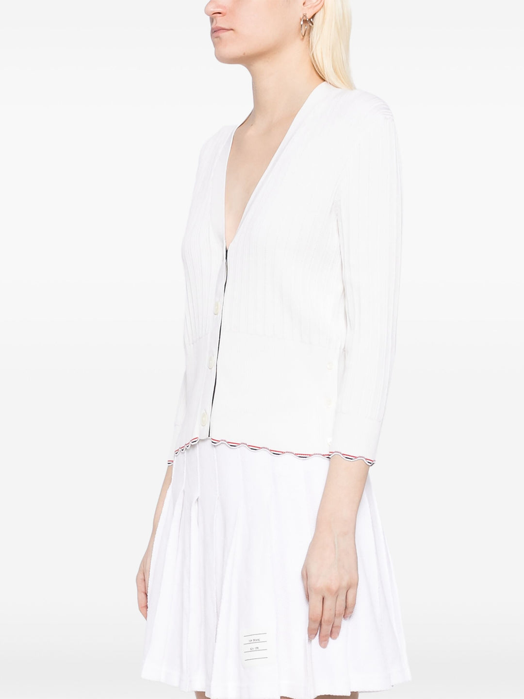 Silk Cotton V Neck Cardigan Women