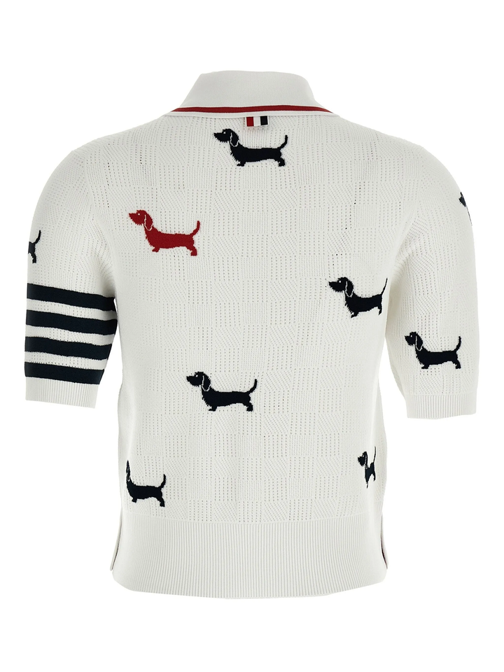 Hector Intarsia Pointelle Jacquard Polo