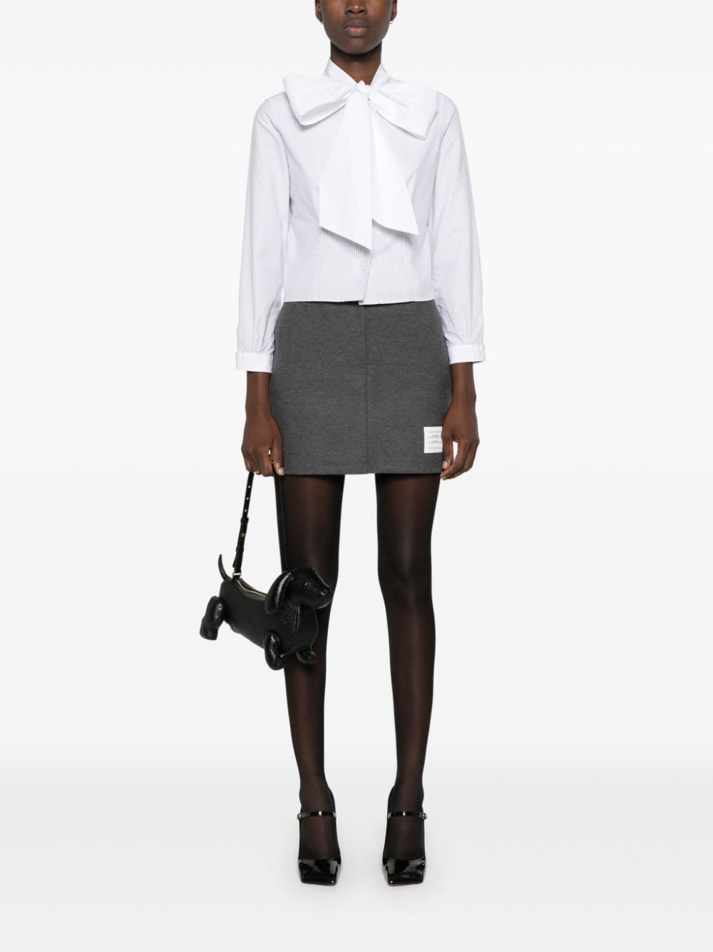 Poplin Bow Collar Blouse
