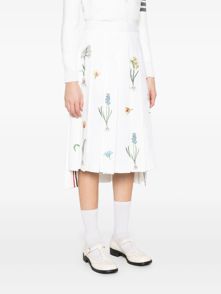 Knee Length Pleated Skirt