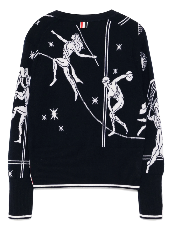 Olympic Constellation Classic Cashmere V Neck Cardigan