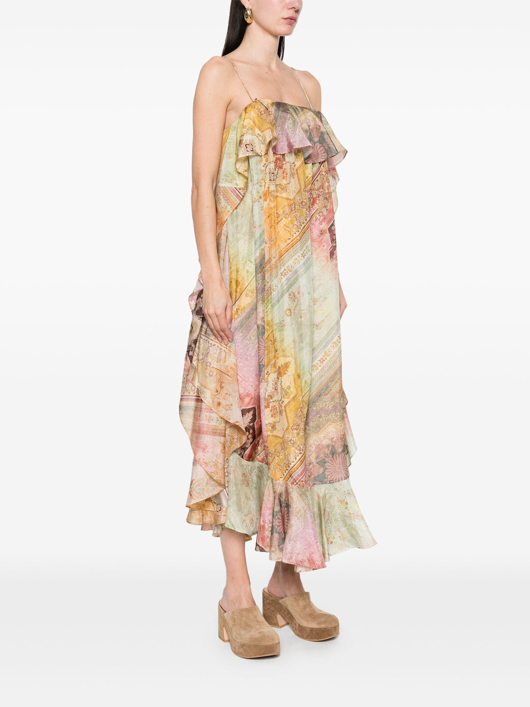 Tallow Ruffle Maxi Dress