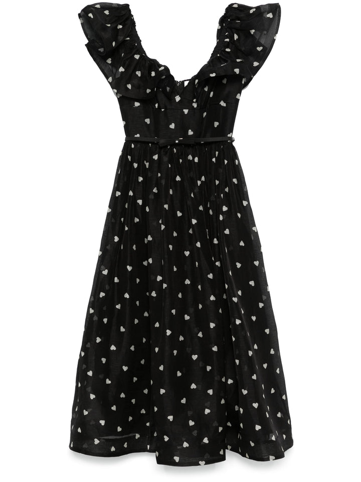 Crush Frilled  Midi Dress