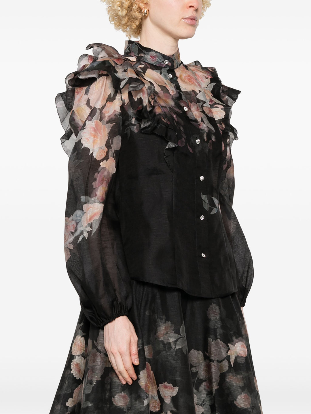 Crush Frill Sleeve Blouse