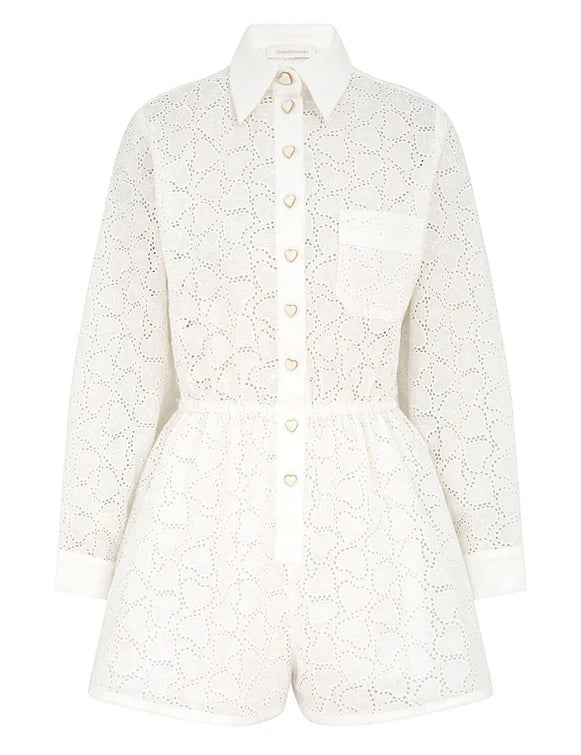 Crush Embroidered Playsuit