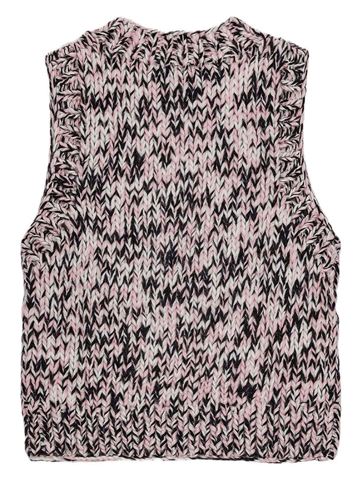 Graphic Wool Handknit Vest