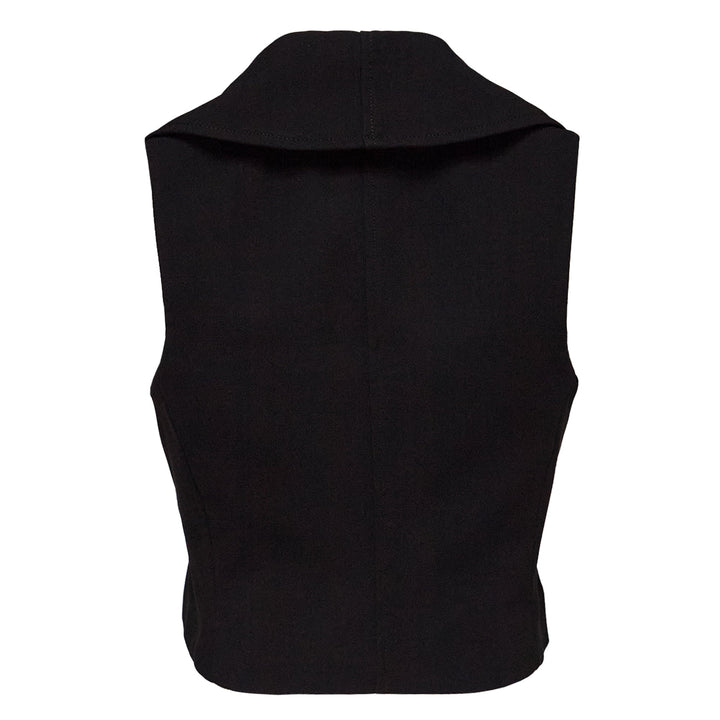 Bonded Crepe Zip Vest