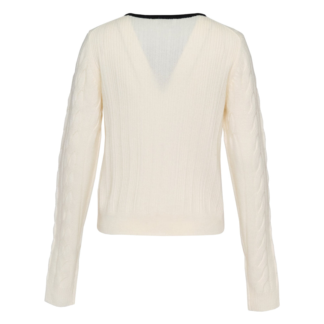 Cashmere Mix Tie String Cardigan