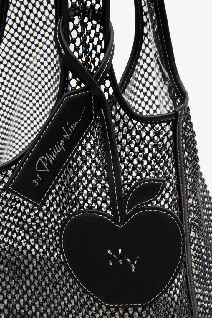 Embellished Mesh Market Tote