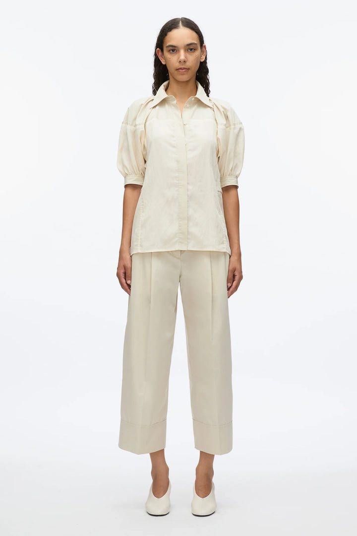 Lantern Sleeve Combo Shirt