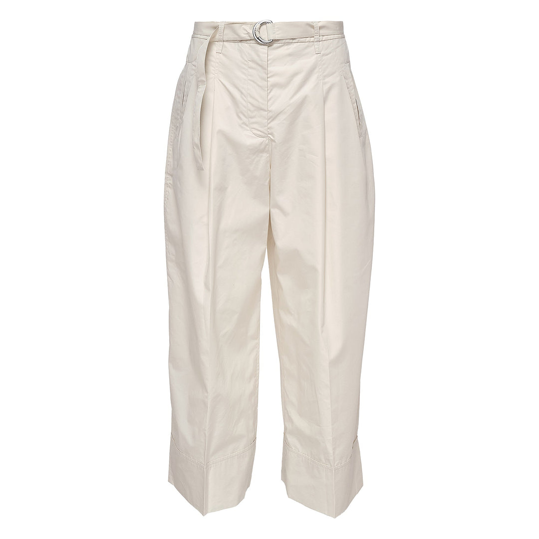 Double Pleat Cropped Wide Leg Pants