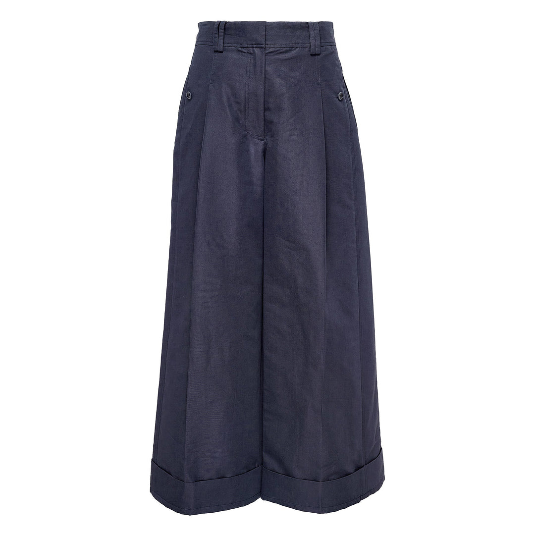 High Waist Double Pleat Extra Wide Leg Pants