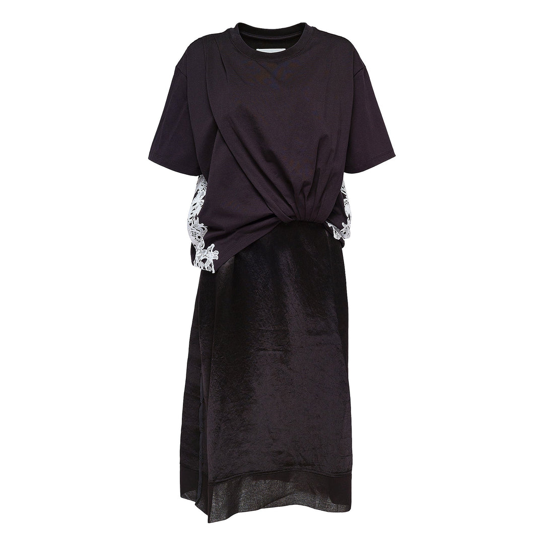 Draped T-Shirt Slip Combo Dress