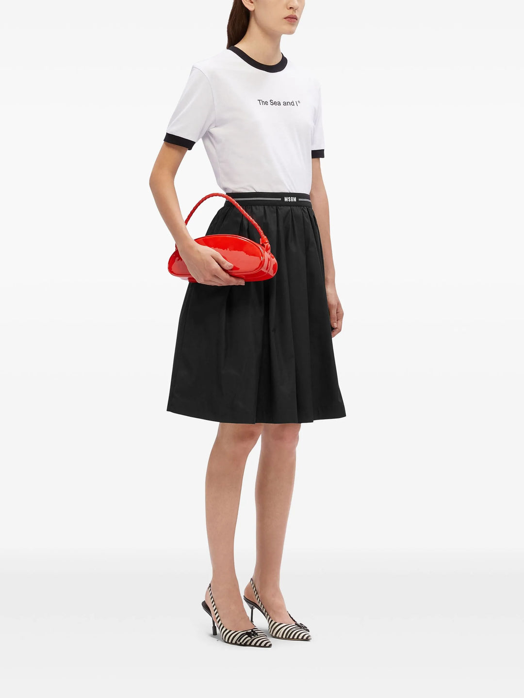 Elastic Logo Waistband Skirt