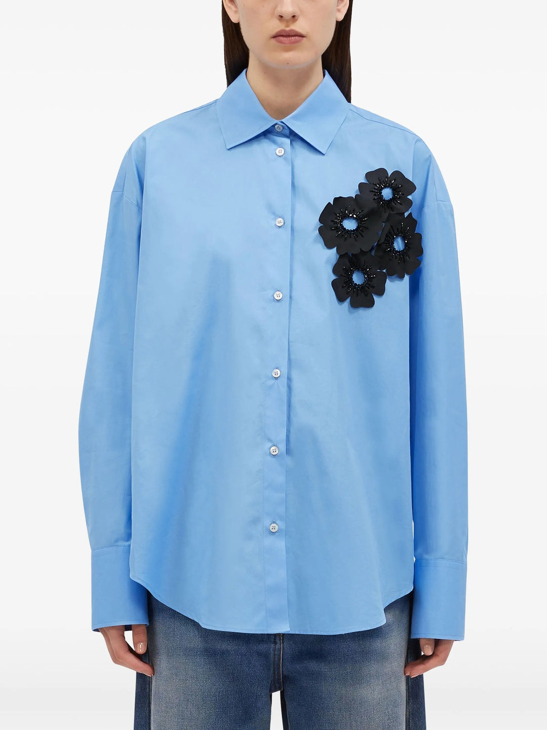 Floral Embroidery Shirt