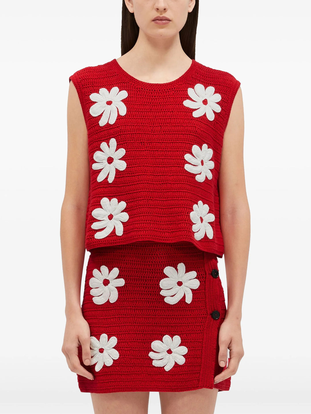 Crochet Floral Knit Top